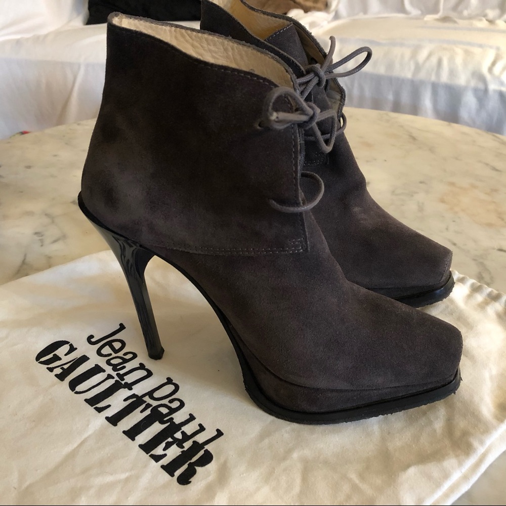 Jean Paul Gaultier Suede Laced Bootie